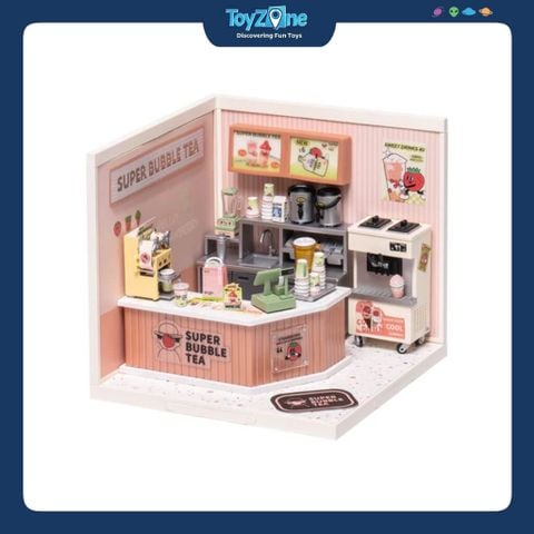 Mô hình lắp ráp nhà nhựa DIY Tiệm Trà Sữa Song Hỷ Rolife Super Creator Double Joy Bubble Tea DW006 ROBOTIME