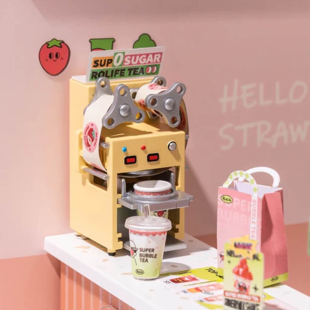 Mô hình lắp ráp nhà nhựa DIY Tiệm Trà Sữa Song Hỷ Rolife Super Creator Double Joy Bubble Tea DW006 ROBOTIME