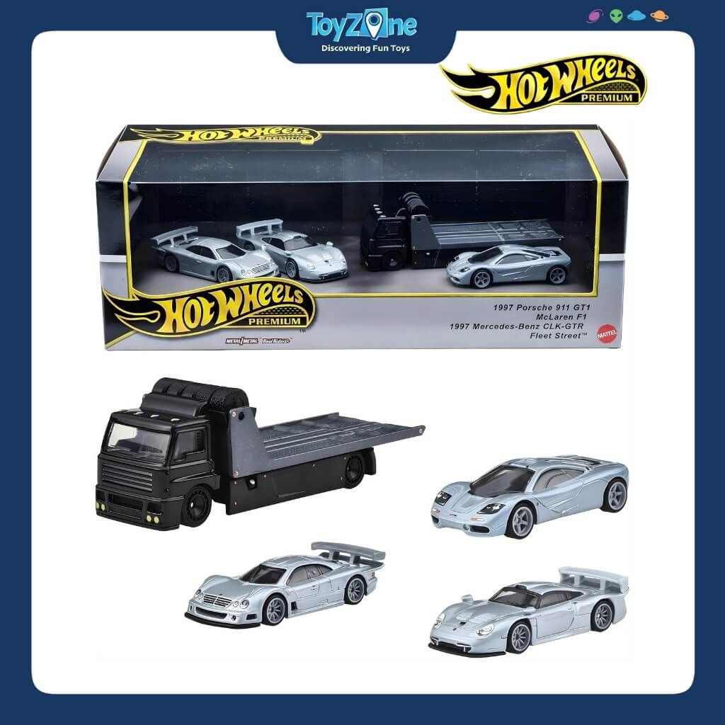 Mô hình xe Hot Wheels Premium Collector Display Set 90s Le Mans 4 Pack 1:64 chính hãng