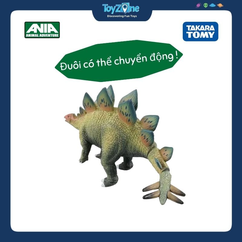  Mô hình đồ chơi Khủng long Vây Kiếm ANIA Stegosaurus TAKARA TOMY 