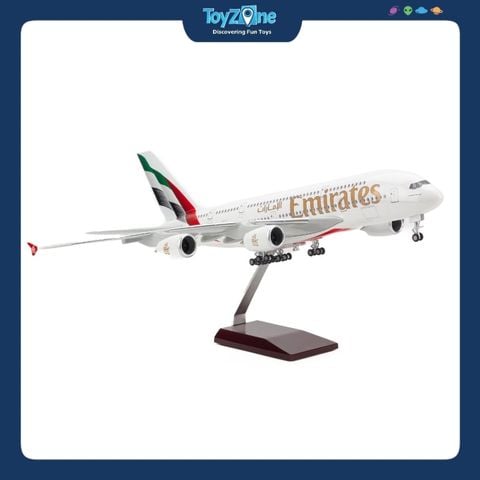Mô hình máy bay Emirates Airbus A380 47cm lắp ráp có đèn Everfly