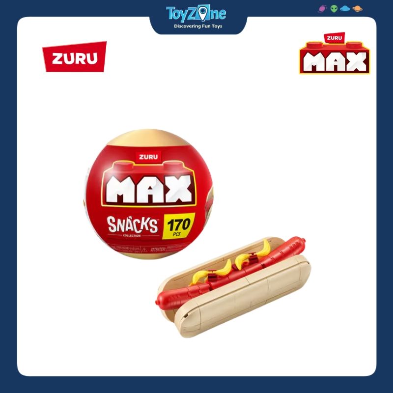  Mô hình đồ chơi Blind box lắp ráp MAX Snack ( Thức Ăn Nhanh ) ZURU TOYS 