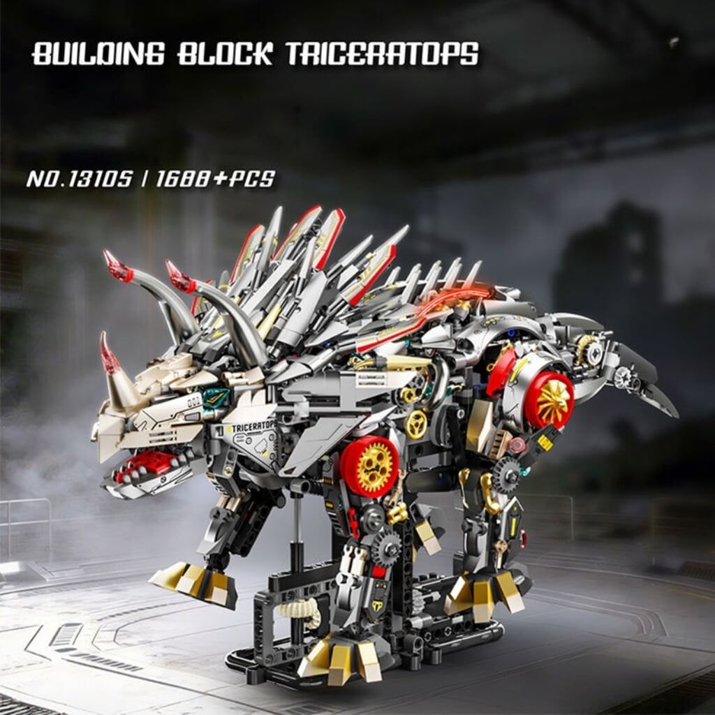 Mô hình lắp ráp Khủng Long Cơ Khí Tyrannosaurus Triceratops JB08 MJI