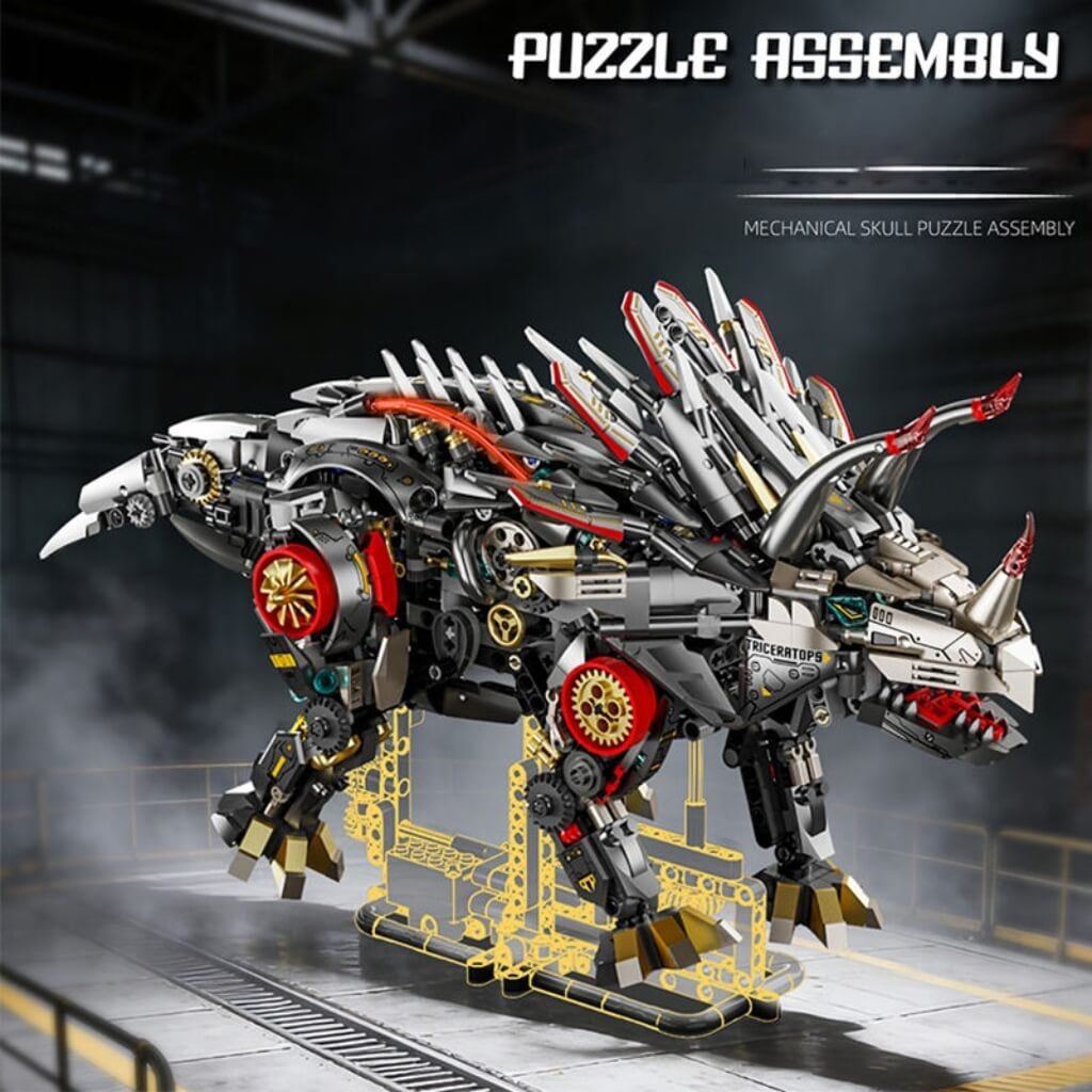 Mô hình lắp ráp Khủng Long Cơ Khí Tyrannosaurus Triceratops JB08 MJI