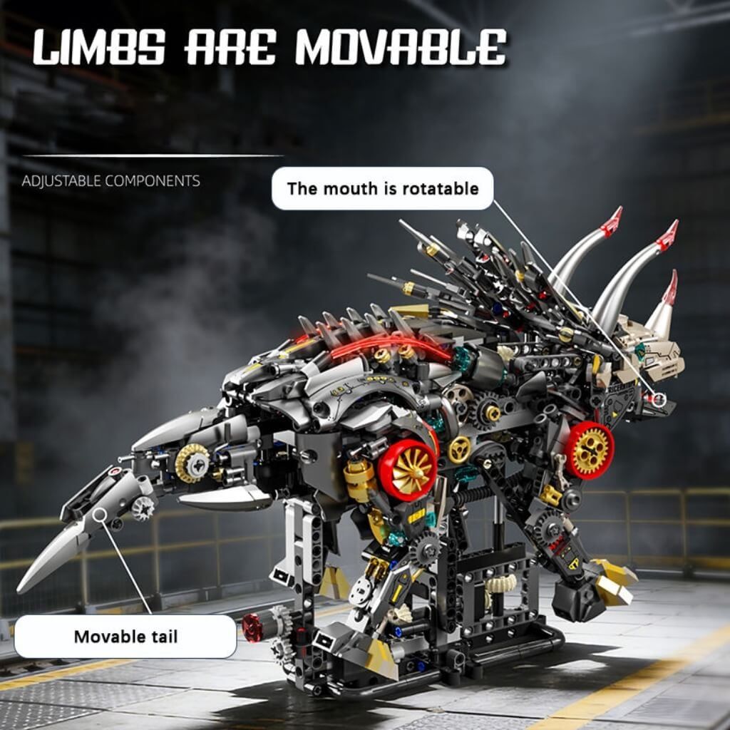 Mô hình lắp ráp Khủng Long Cơ Khí Tyrannosaurus Triceratops JB08 MJI