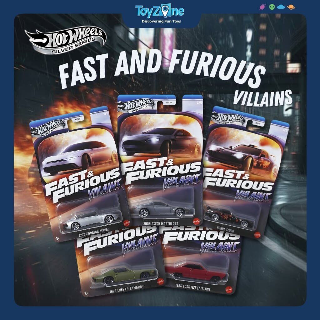Mô hình xe Hot Wheels Silver Fast And Furious Villains Series chính hãng
