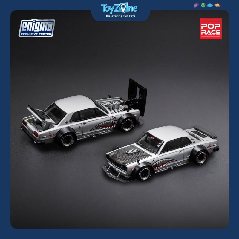  Mô hình xe Nissan Skyline GT-R V8 Drift ( Hakosuka ) 1:64 POP RACE 
