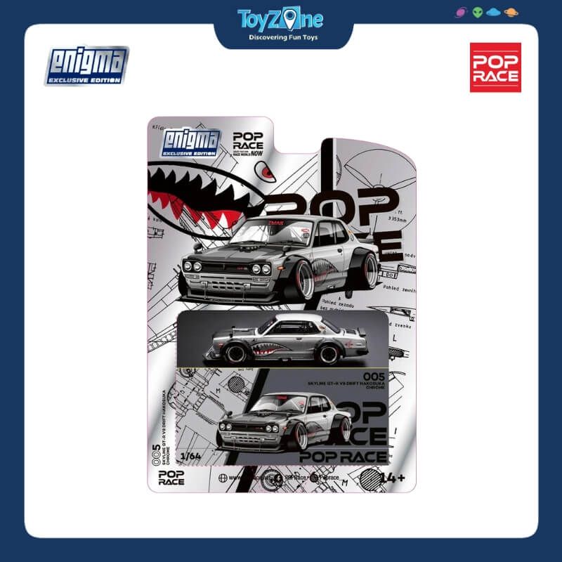  Mô hình xe Nissan Skyline GT-R V8 Drift ( Hakosuka ) 1:64 POP RACE 