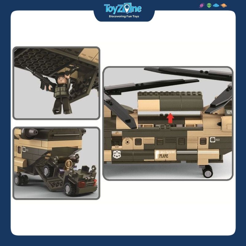 Bộ đồ chơi lắp ráp mô hình Trực Thăng Chiến Đấu SLUBAN