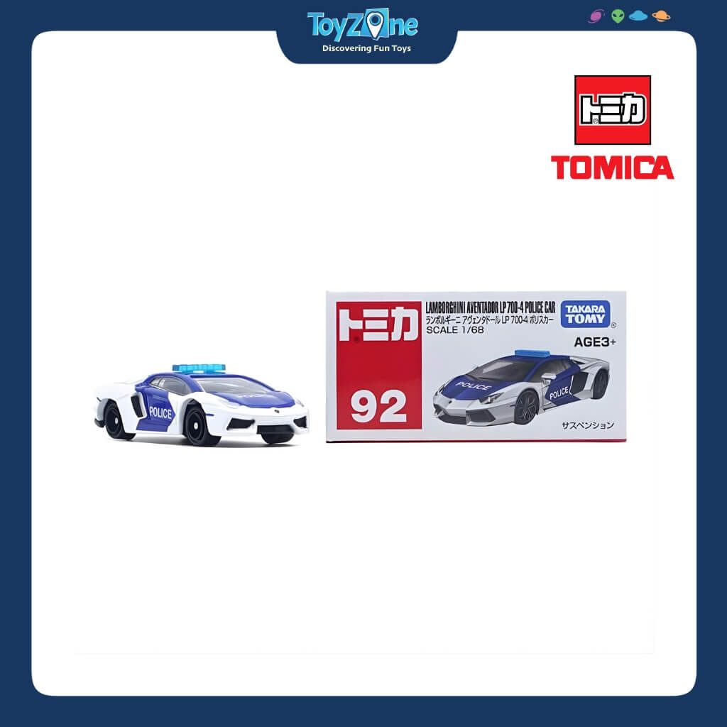 Mô hình xe Lamborghini Aventador LP700-4 Police Car No.92 1:68 TOMICA