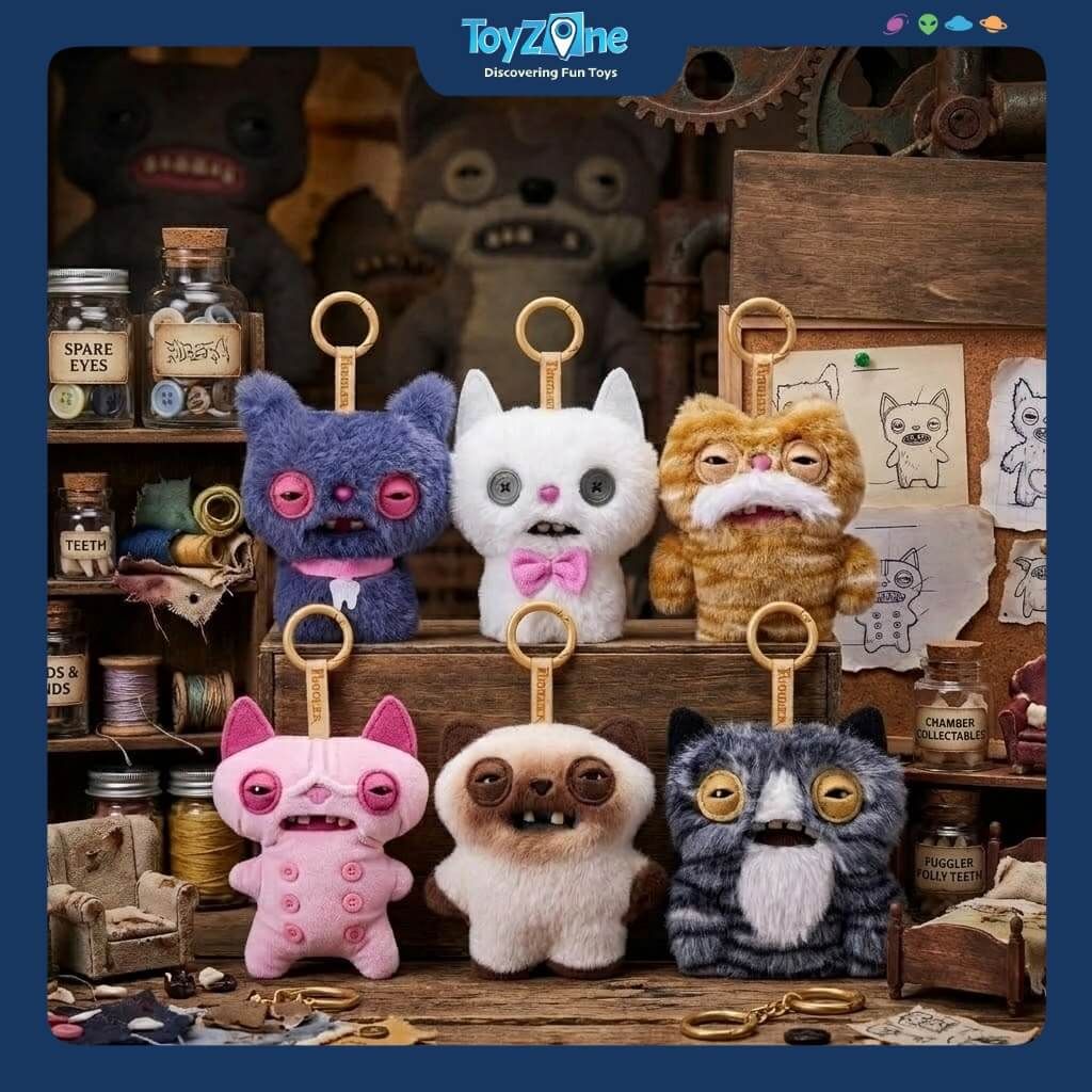 Đồ Chơi Móc Khóa Blind box Fuggler Alley Cat Keyrings Ver 5inch ZURU TOYS