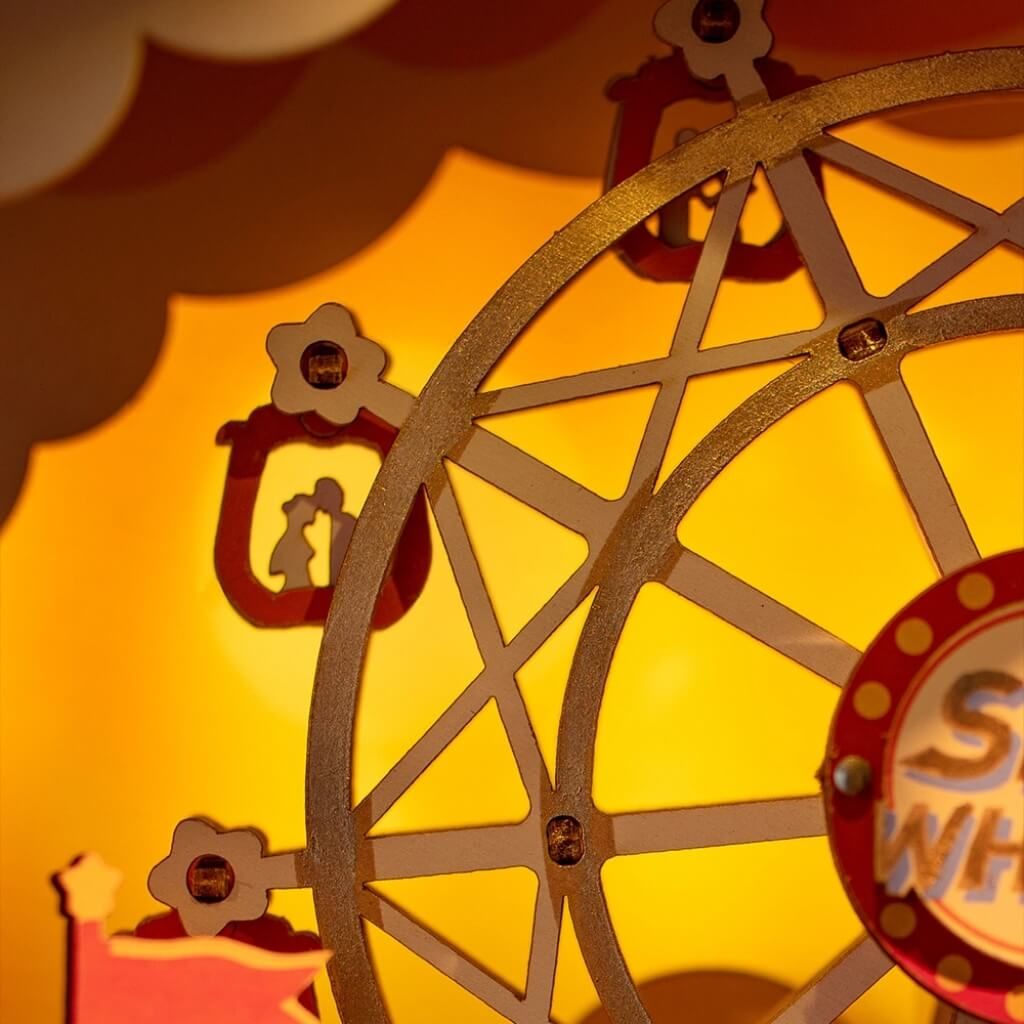 Mô hình gỗ lắp ráp 3D Retro Tivi Lễ Hội Hoàng Hôn Rolife Sunset Carnival AMT01 ROBOTIME