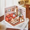 Mô hình lắp ráp nhà nhựa DIY Phòng Khách Ấm Áp Rolife Super Creator Cozy Living Lounge DW007 ROBOTIME