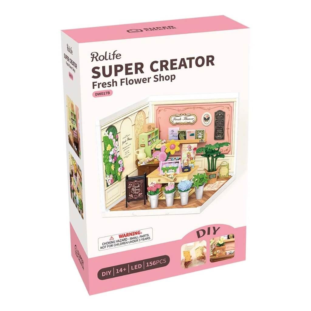 Mô hình lắp ráp nhà nhựa DIY Cửa Hàng Hoa Tươi Rolife Super Creator Fresh Flower Shop DW017B ROBOTIME