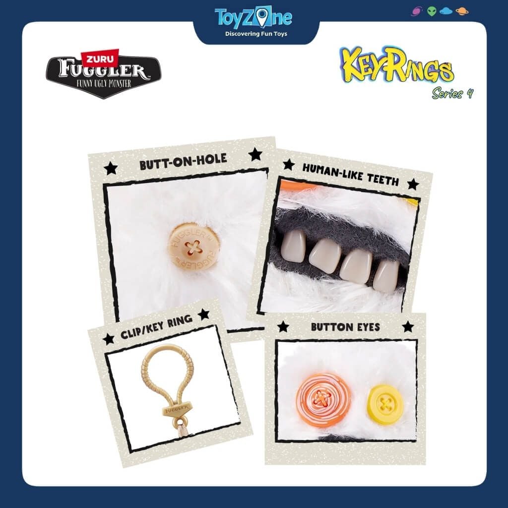 Mô Hình Đồ Chơi Sưu Tầm Móc Khoá Fuggler Keyrings Ver 4 5inch ZURU TOYS