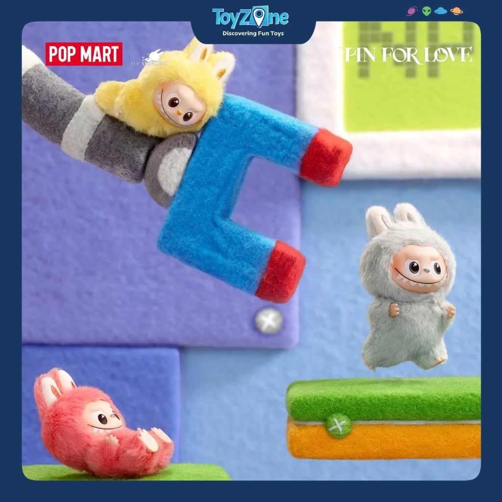 Mô hình Blind box Móc khóa Gấu bông Labubu The Monsters Pin For Love ( N - Z ) Series Vinyl Plush Pendant POP MART