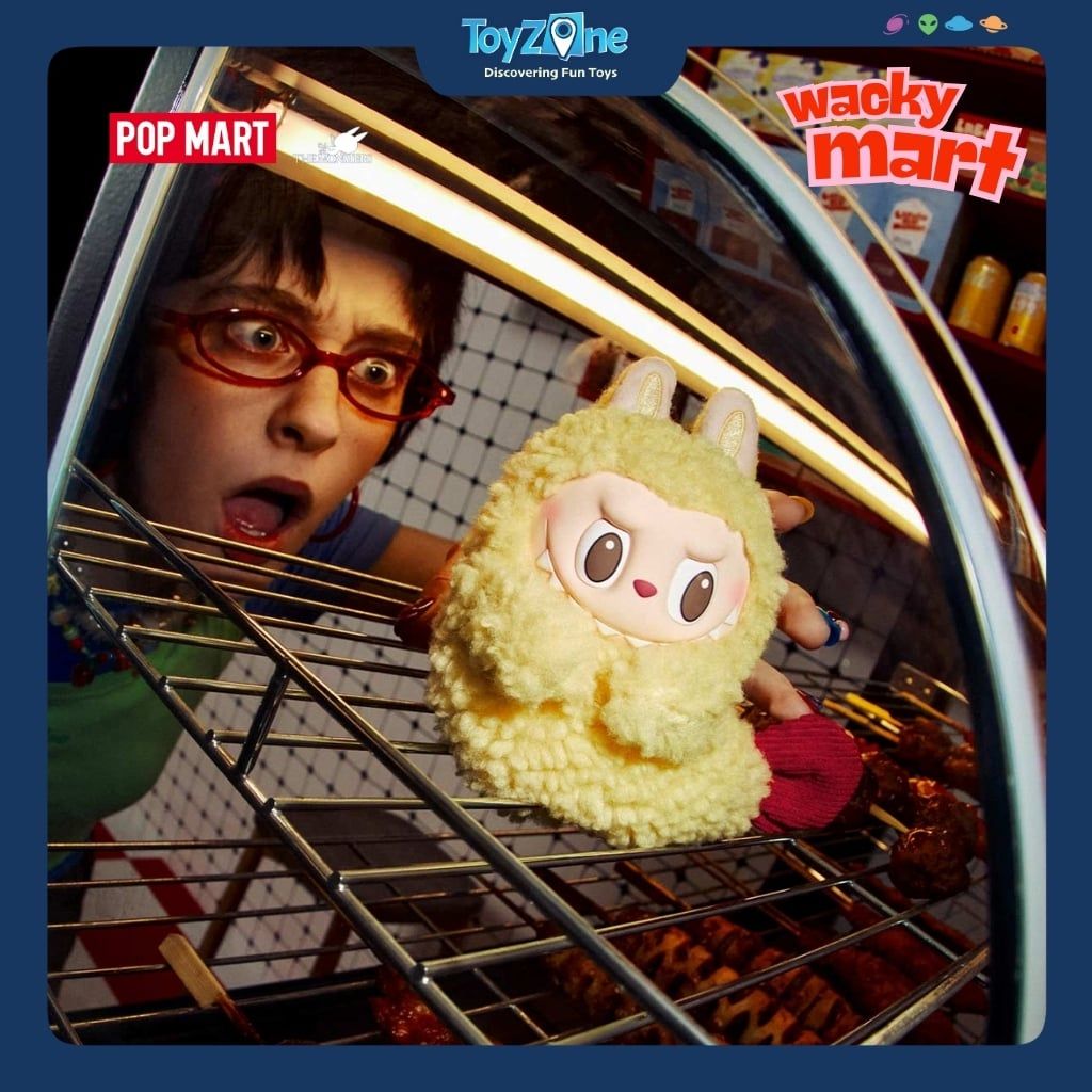 Móc khóa Gấu bông Hộp đựng tay nghe Labubu Tôm Chiên Wacky Mart Series Earphone Case Shrimp Tempura POP MART