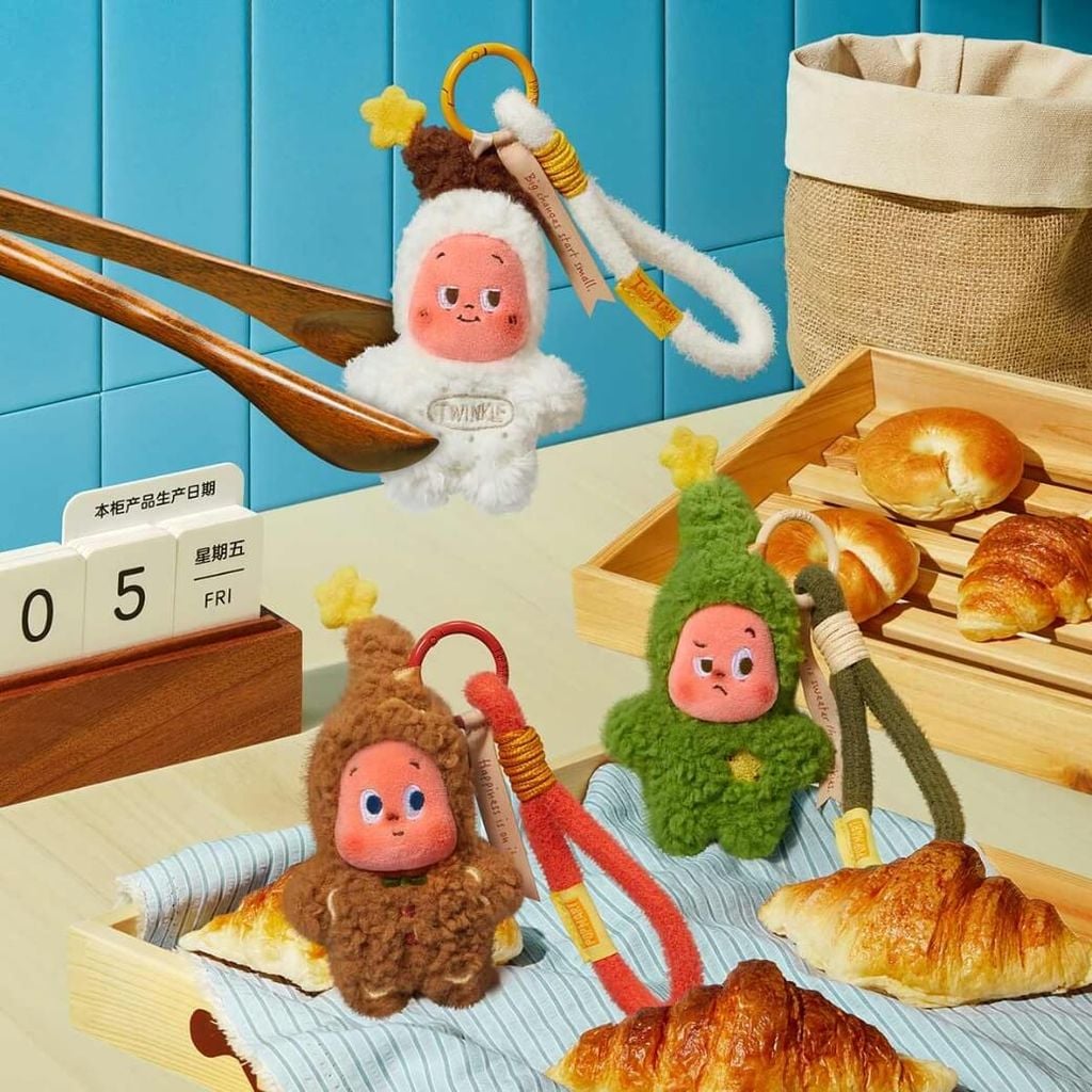 Đồ chơi Blind box Móc khoá Gấu bông Twinkle Twinkle Savor the Moment Series-Fresh-Baked Mini Cookies POP MART