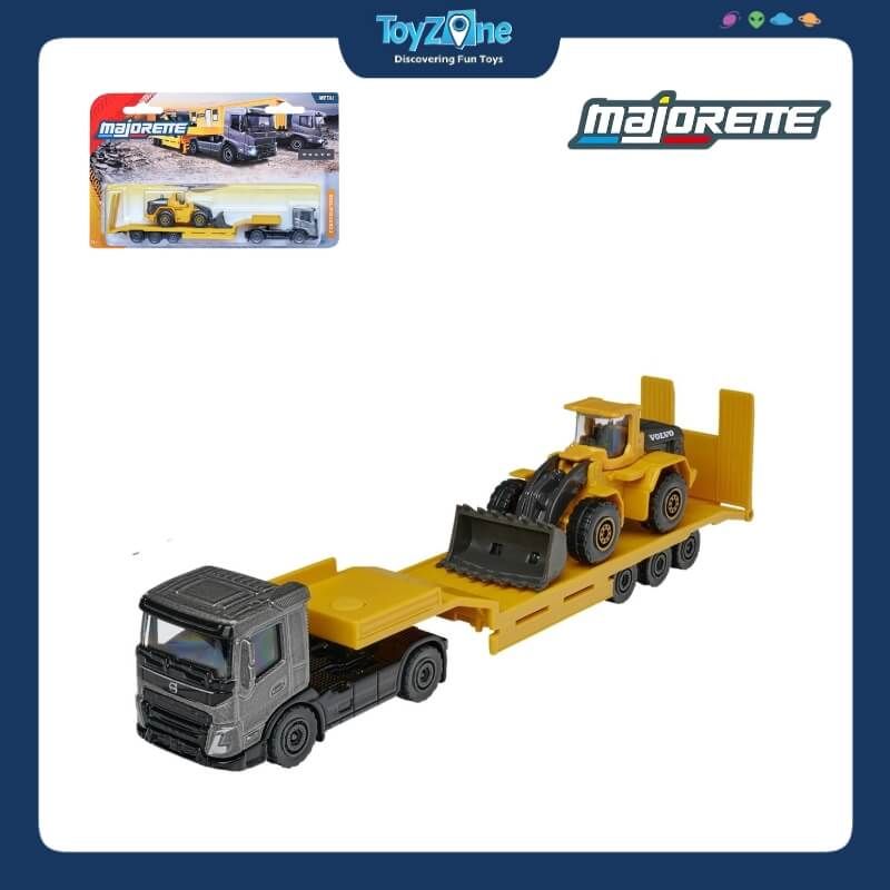 Đồ chơi mô hình xe tải vận chuyển Volvo Construction Transporter MAJORETTE