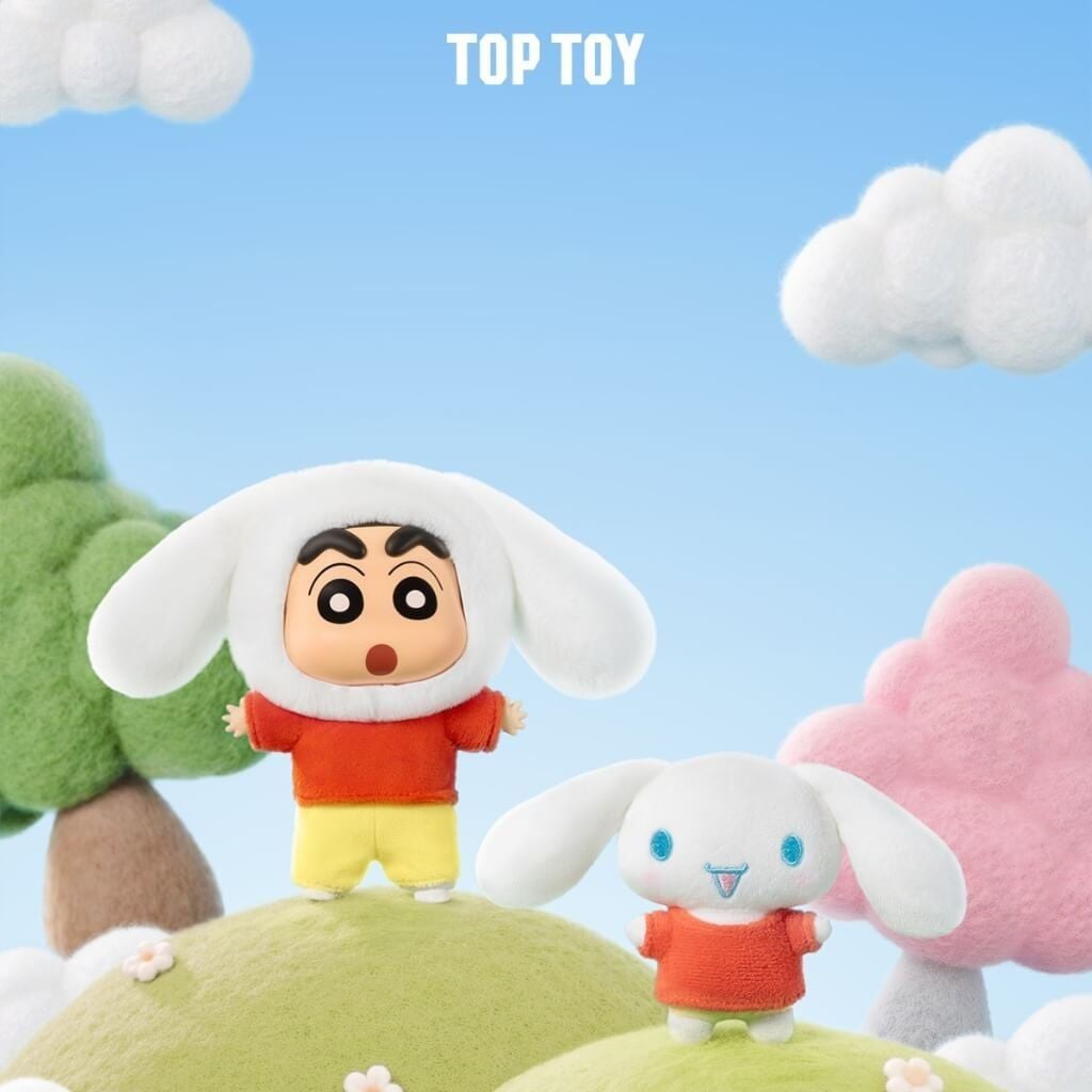 Mô hình Blind box Gấu bông Cinnamoroll X Crayon Shin-chan Amusement Dreamland Series Vinyl Plush TOP TOY