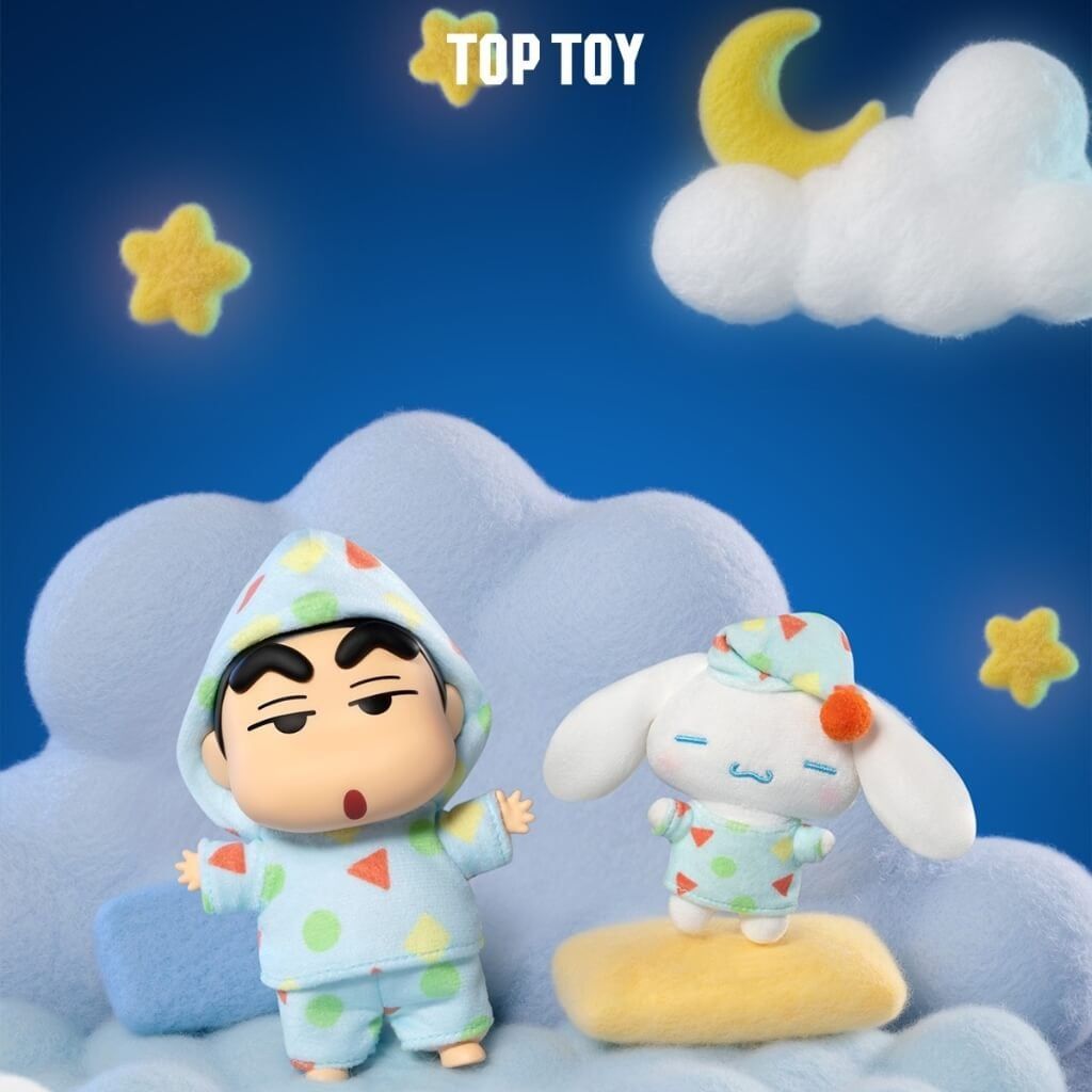 Mô hình Blind box Gấu bông Cinnamoroll X Crayon Shin-chan Amusement Dreamland Series Vinyl Plush TOP TOY
