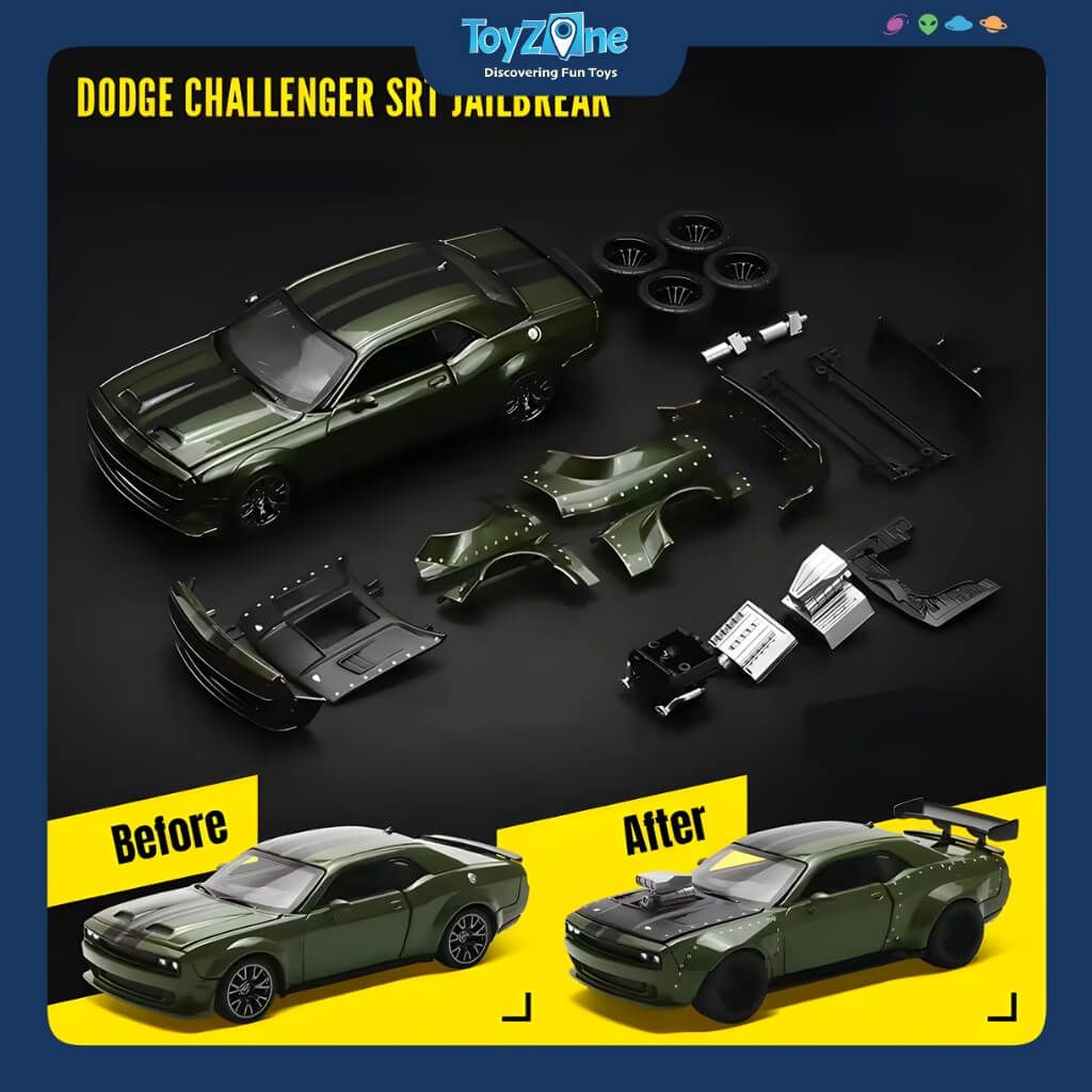 Bộ lắp ráp mô hình xe Dodge Challenger SRT Jailbreadk Model Kit 1:36 CCA