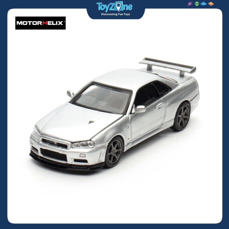Mô hình xe Nissan Skyline GT-R R34 V-Spec II 1:64 MOTORHELIX
