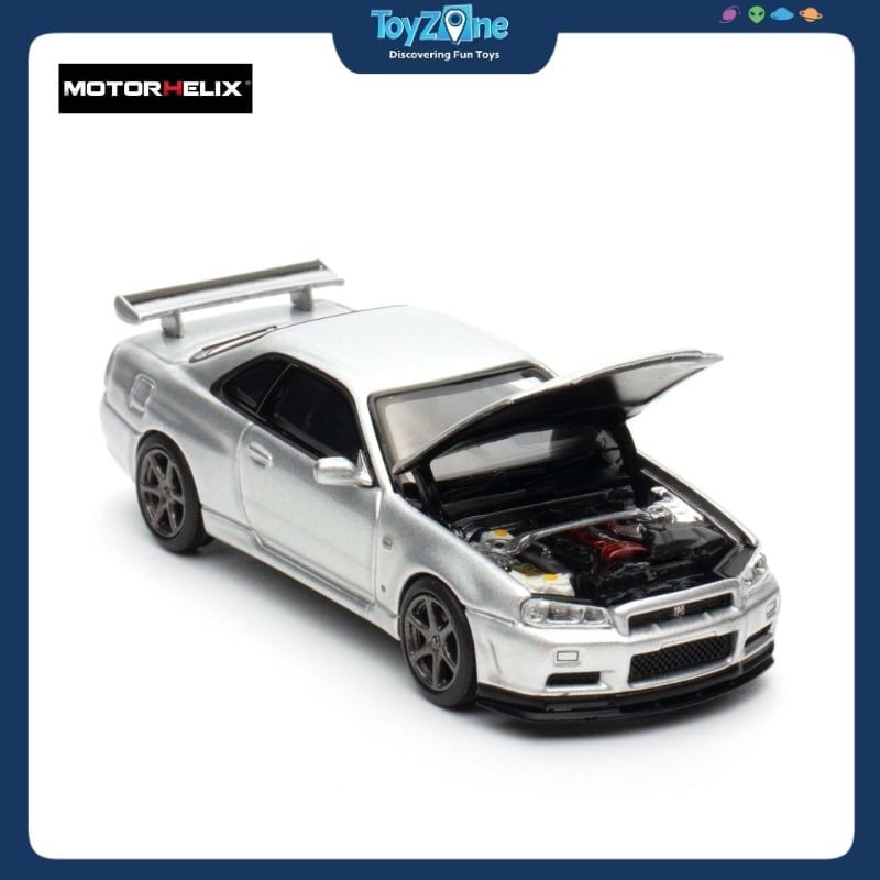  Mô hình xe Nissan Skyline GT-R R34 V-Spec II 1:64 MOTORHELIX 