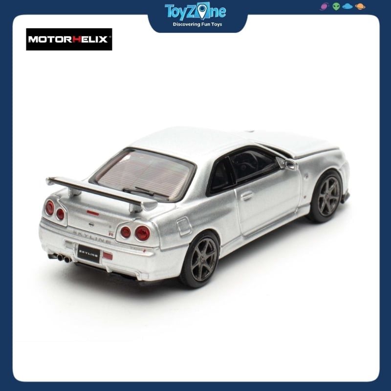  Mô hình xe Nissan Skyline GT-R R34 V-Spec II 1:64 MOTORHELIX 