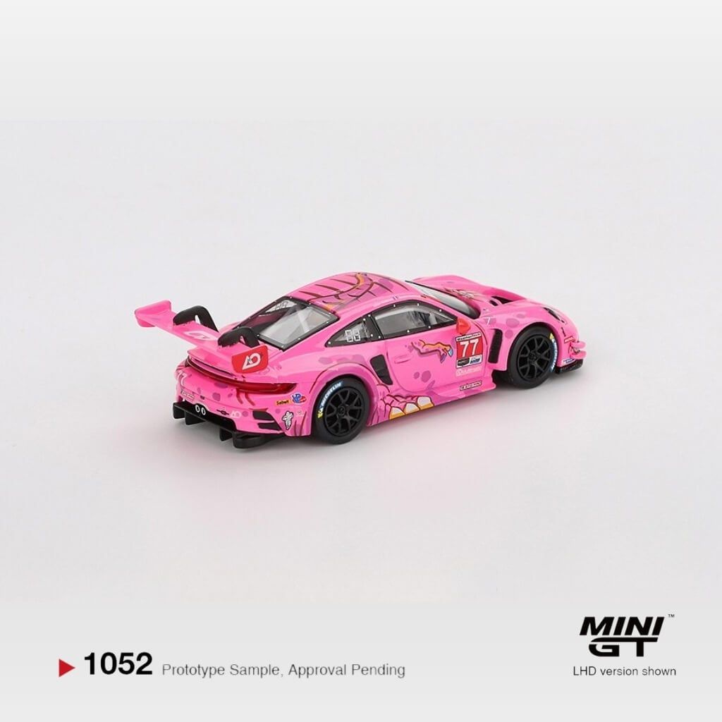 Mô hình xe Porsche 911 GT3 R #77 AO Racing 2024 IMSA Road America 1:64 MiniGT