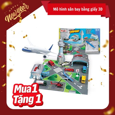 Đồ chơi lắp ráp mô hình sân bay bằng giấy 3D - Maisto