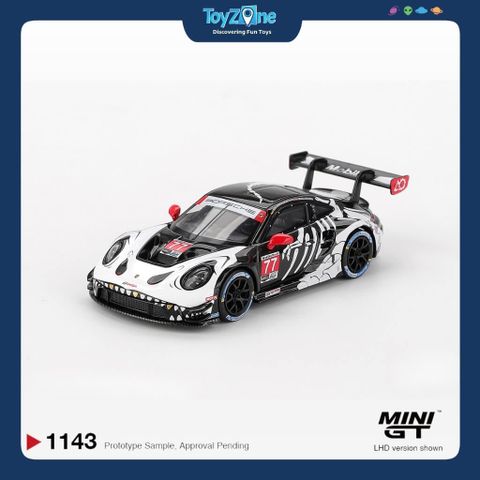 Mô hình xe Porsche 911 GT3 R #77 AO Racing 2025 IMSA Petit Le Mans 1:64 MiniGT
