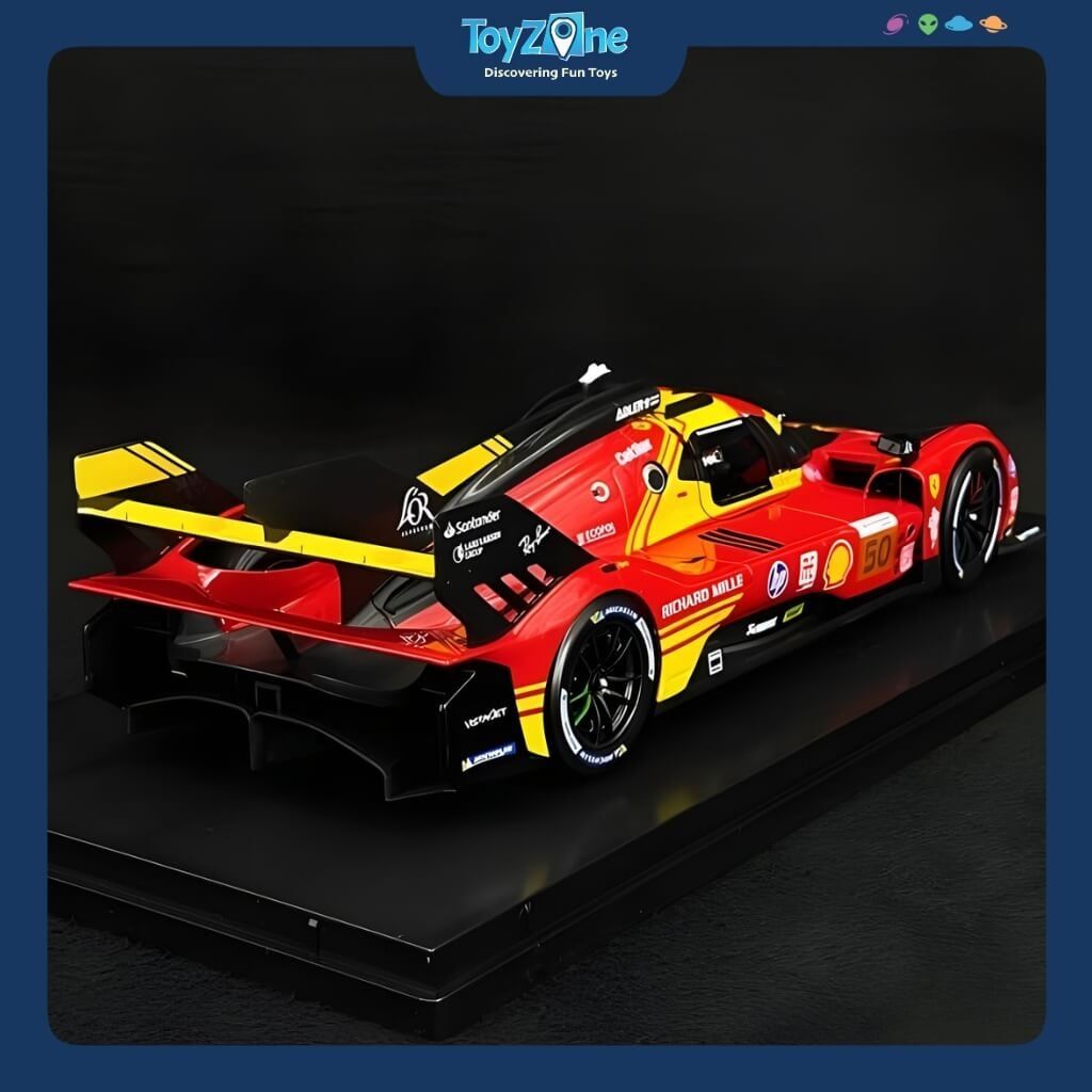 Mô hình xe Ferrari Racing 499P Le Mans Hypercar 2024 Champion Deluxe Version 1:18 BBURAGO