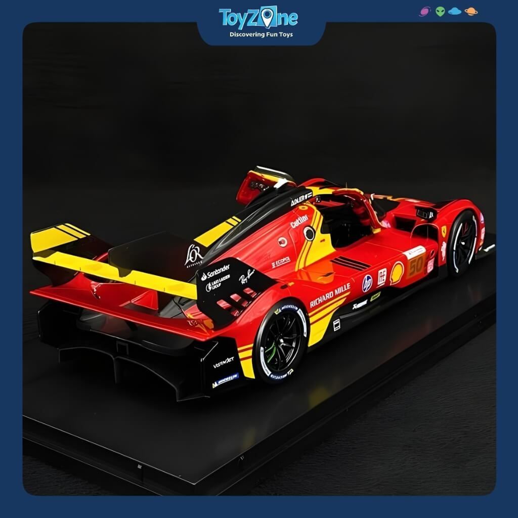 Mô hình xe Ferrari Racing 499P Le Mans Hypercar 2024 Champion Deluxe Version 1:18 BBURAGO