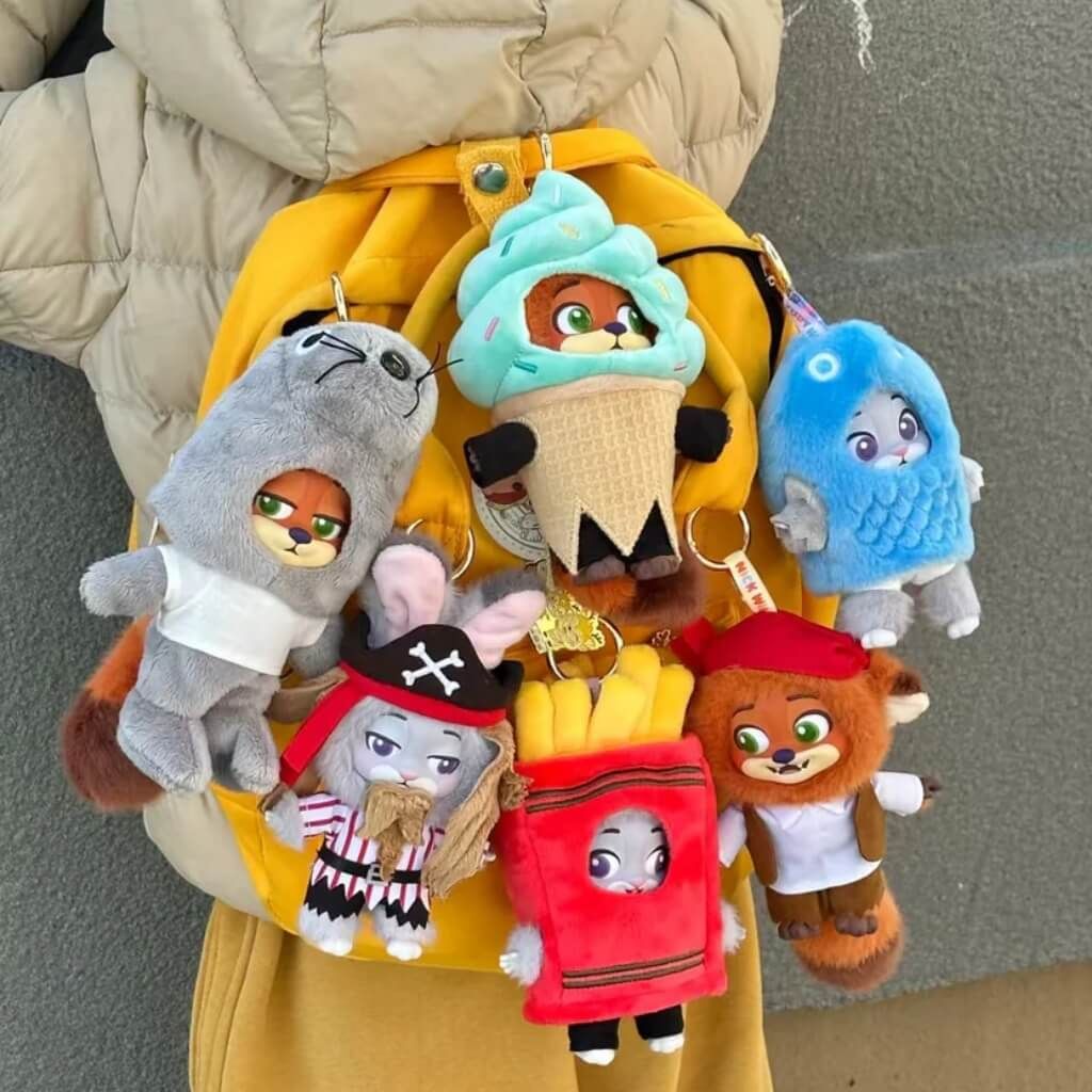 Mô hình Blind box Móc khóa Gấu bông Zootopia 2 NICK and JUDY Best Undercover Series Plush TOP TOY