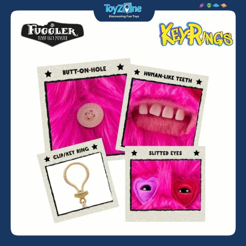 Mô hình móc khoá đồ chơi sưu tầm Fuggler Keyrings 5inch ZURU TOYS