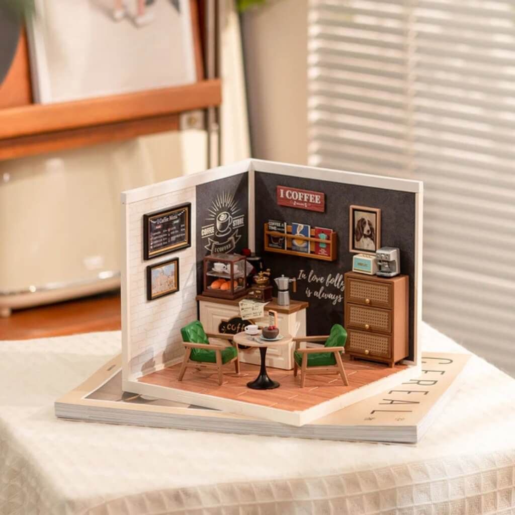 Mô hình lắp ráp nhà nhựa DIY Quán Cafe Ấm Cúng Rolife Super Creator Daily Inspiration Cafe DW001 ROBOTIME