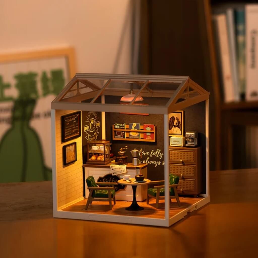 Mô hình lắp ráp nhà nhựa DIY Quán Cafe Ấm Cúng Rolife Super Creator Daily Inspiration Cafe DW001 ROBOTIME