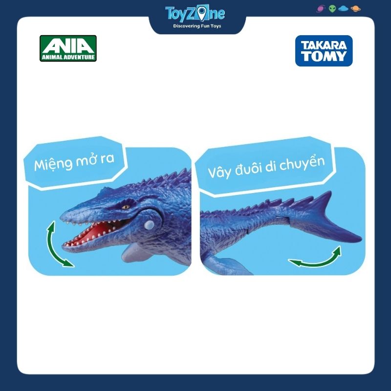 Mô hình đồ chơi Động Vật Thằn Lằn Biển Mosasaurus ANIA AL-07 Mosasaurus ( Floating Ver ) TAKARA TOMY