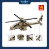 Bộ Đồ Chơi Lắp Ráp Mô Hình Máy Bay Trực Thăng Tấn Công AH-64 Apache WANGE