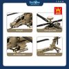 Bộ Đồ Chơi Lắp Ráp Mô Hình Máy Bay Trực Thăng Tấn Công AH-64 Apache WANGE