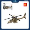 Bộ Đồ Chơi Lắp Ráp Mô Hình Máy Bay Trực Thăng Tấn Công AH-64 Apache WANGE