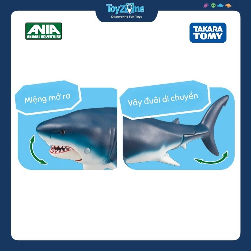  Mô hình đồ chơi Động Vật Cá Mập Megalodon ANIA AL-11 Megalodon ( Floating Ver ) TAKARA TOMY 