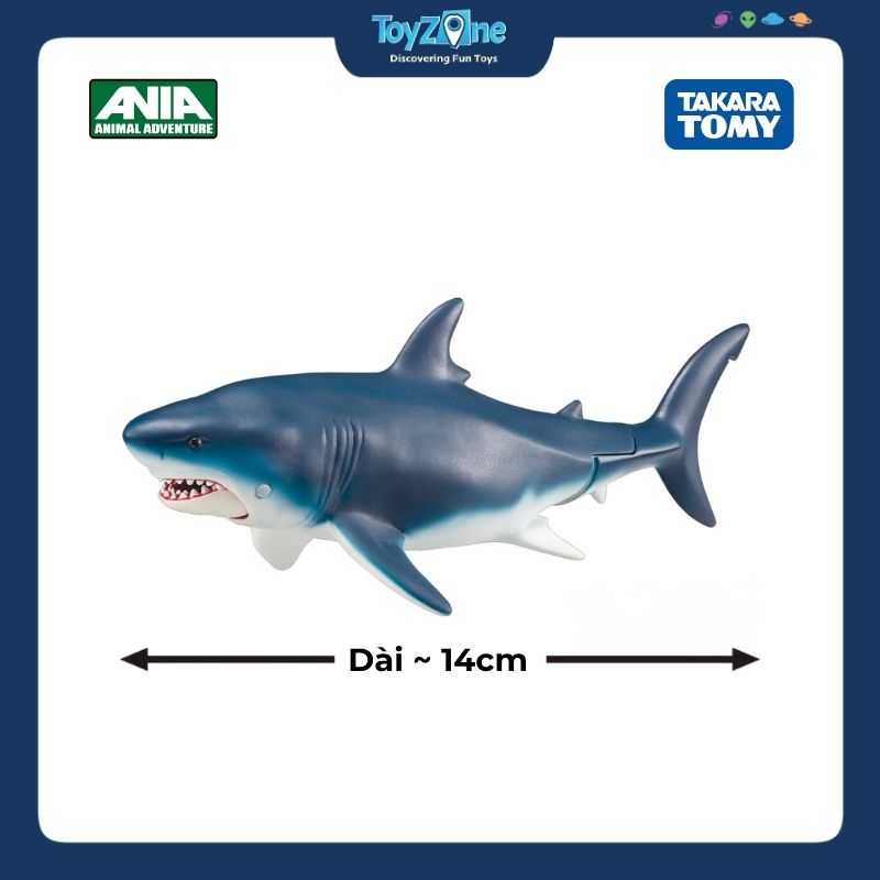  Mô hình đồ chơi Động Vật Cá Mập Megalodon ANIA AL-11 Megalodon ( Floating Ver ) TAKARA TOMY 