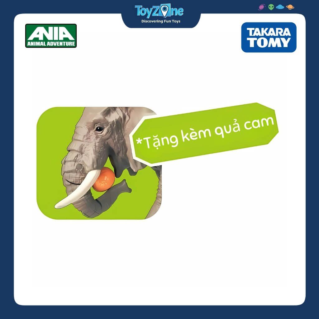 Mô hình đồ chơi Động vật Voi Châu Phi ANIA AS-02 African Elephant TAKARA TOMY