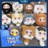 Mô hình Blind box Gấu bông Baby Three Lucky Cat Zipper Bag Series ( Mèo Thần Tài ) BABY THREE