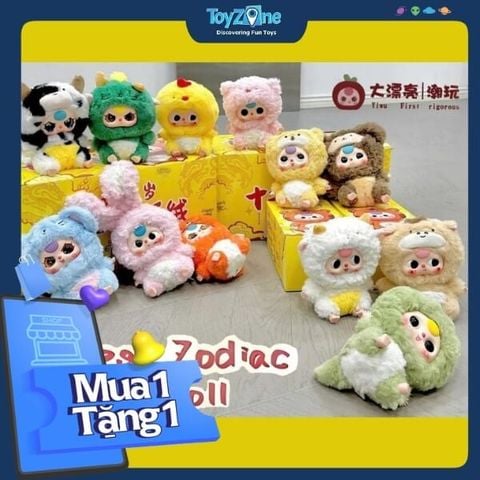 Mô hình Blind box Gấu bông Baby Three 12 Chinese Zodiac ( 12 Con Giáp ) BABY THREE