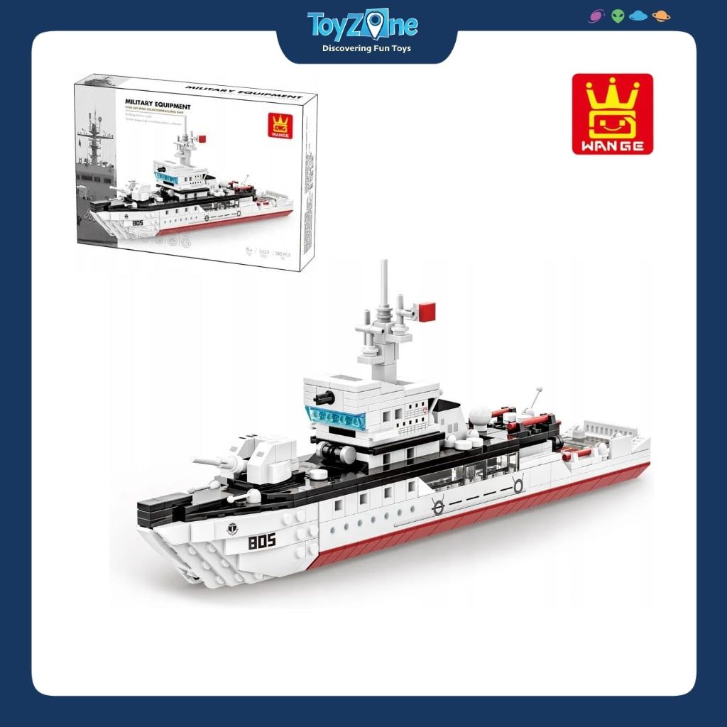 Bộ Đồ Chơi Lắp Ráp Mô Hình Tàu Dò Mìn Type 081 WANGE