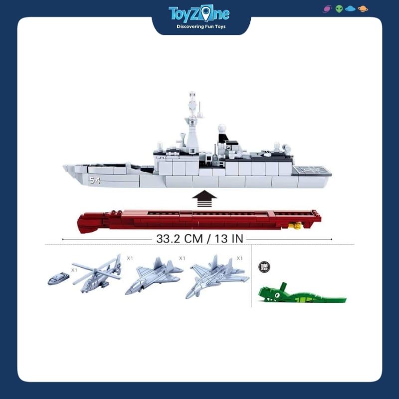 Bộ đồ chơi lắp ráp mô hình Tàu khu trục (Destroyer) Sluban