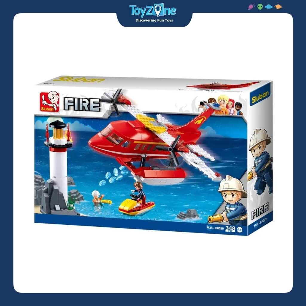 Bộ Đồ Chơi Lắp Ráp Mô Hình Thủy Phi Cơ Cứu Hỏa SLUBAN